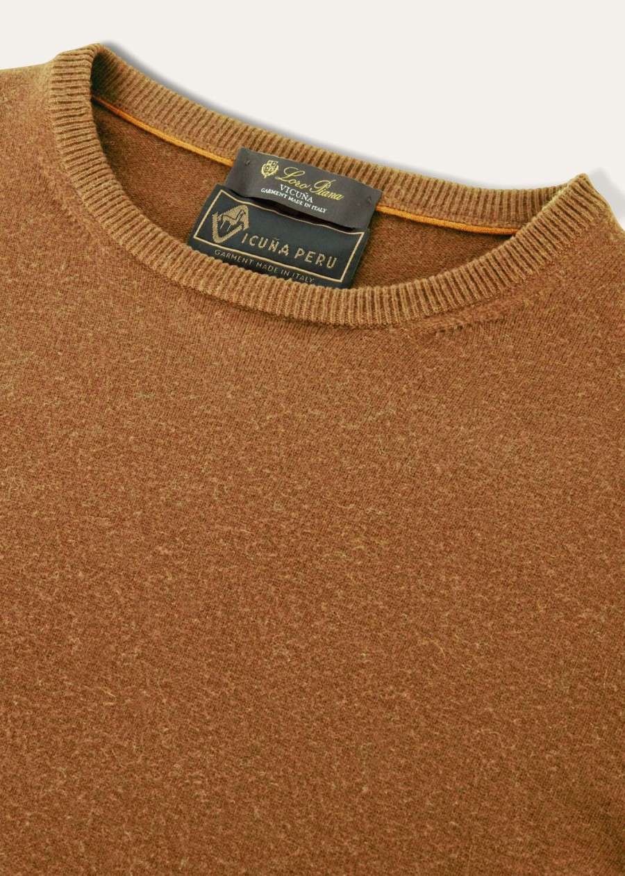 klassieke vicuña met ronde hals naturel medium vicuña
