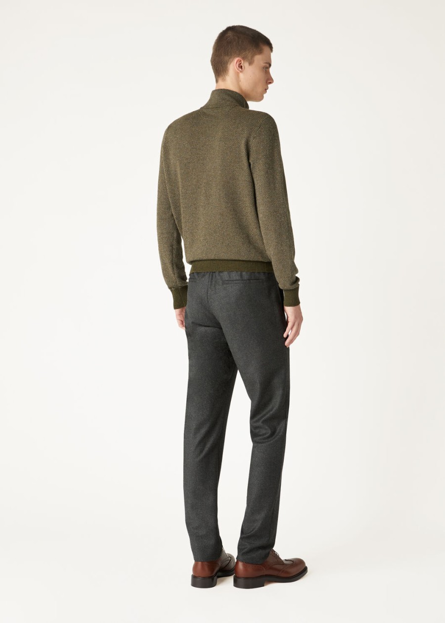 roadster trui mezzocollo cashmere cypres melangecroissant melange