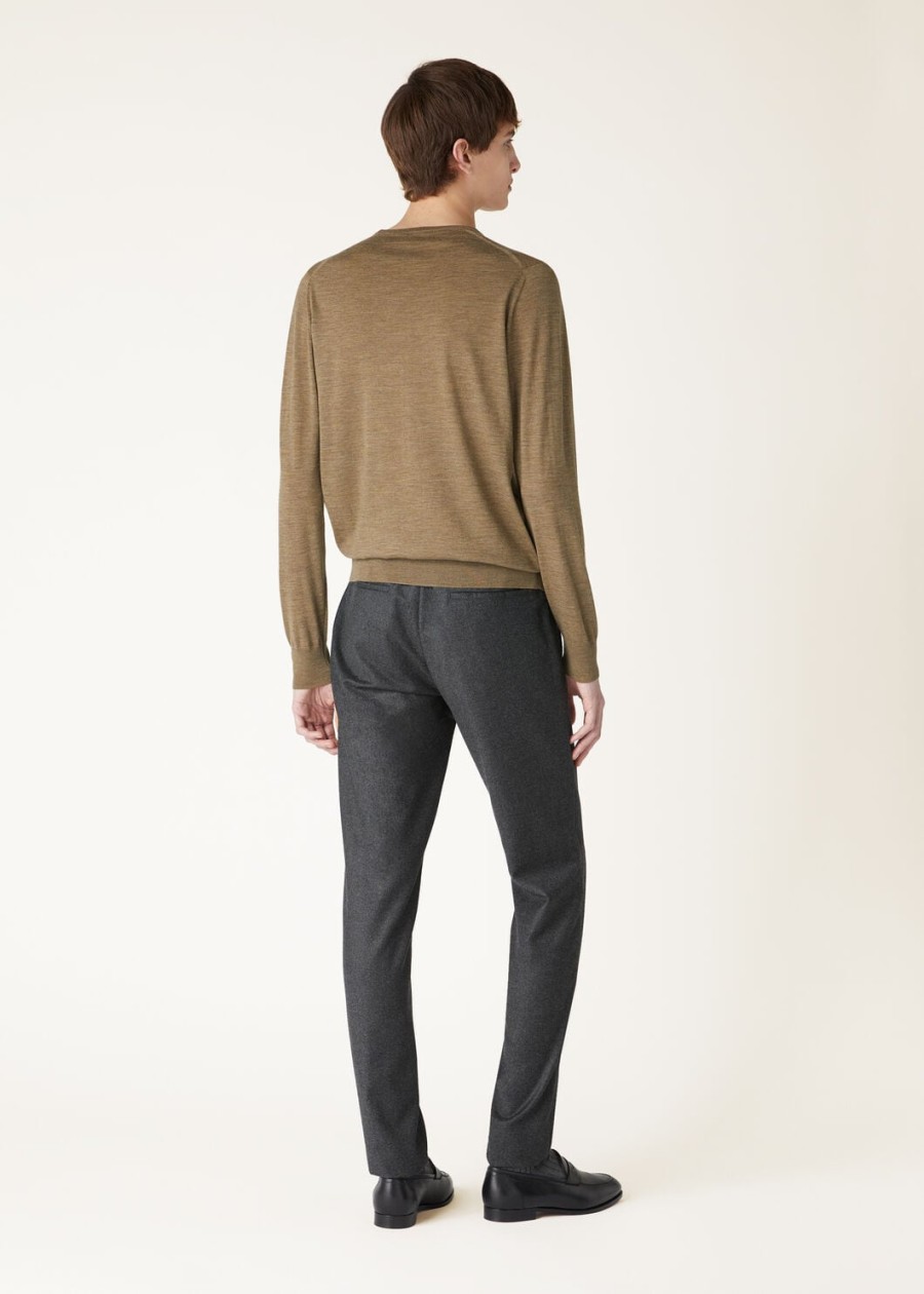 wish wollen tundra melange t-shirt met ronde hals