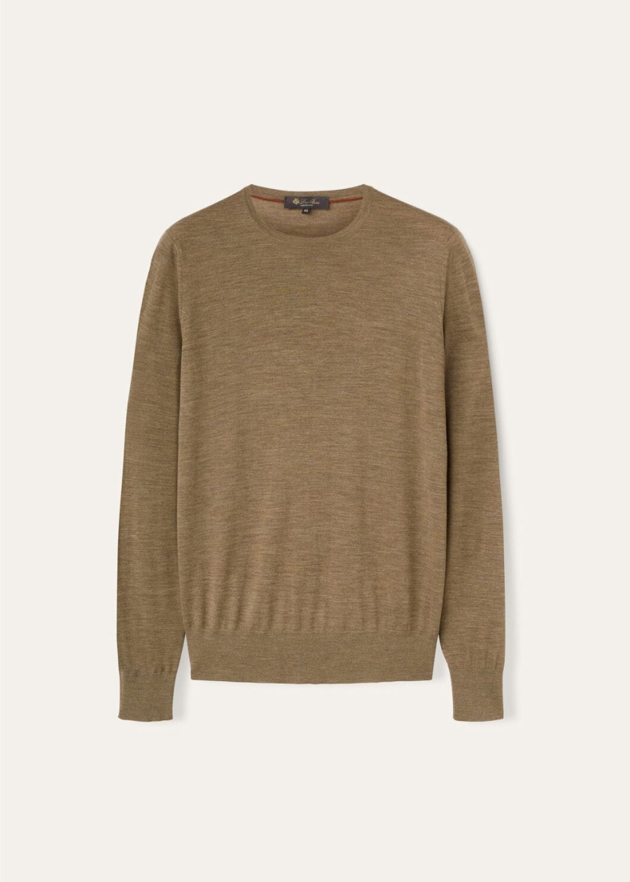 wish wollen tundra melange t-shirt met ronde hals