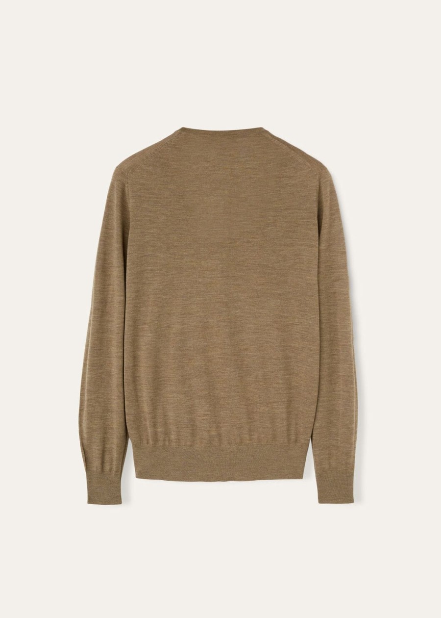 wish wollen tundra melange t-shirt met ronde hals