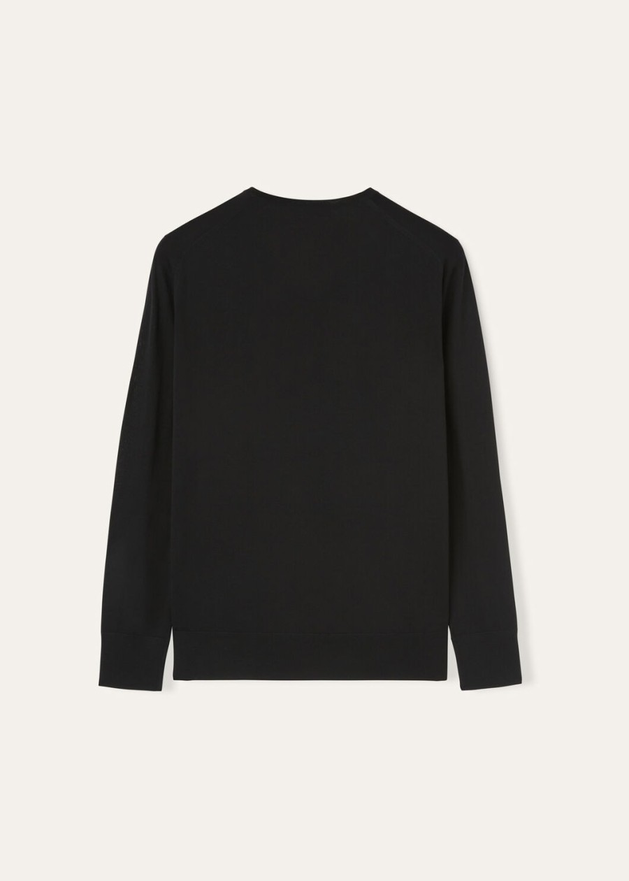 wish wollen t-shirt met ronde hals zwart
