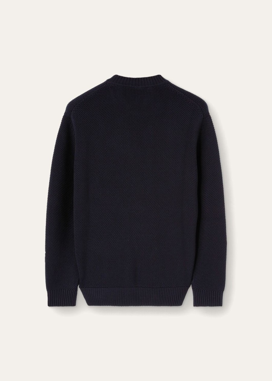 the gift of kings argyle crewneck marineblauw