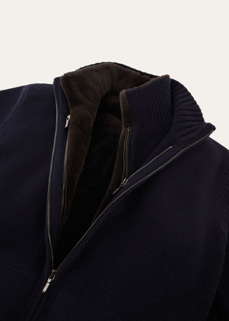 colman baby kasjmier bomberjack marineblauw