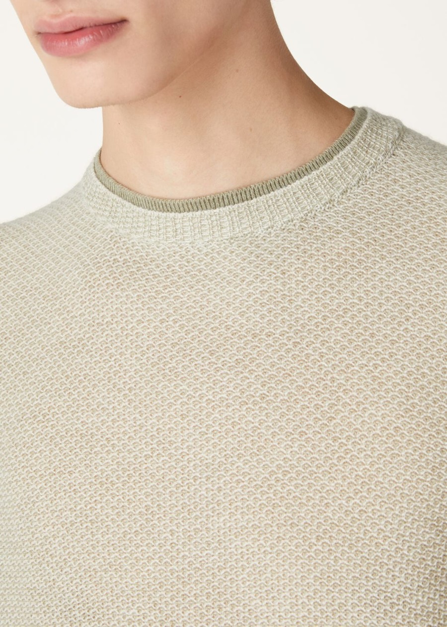 city pull crewneck baby cashmere white snowcoriander seeds melange