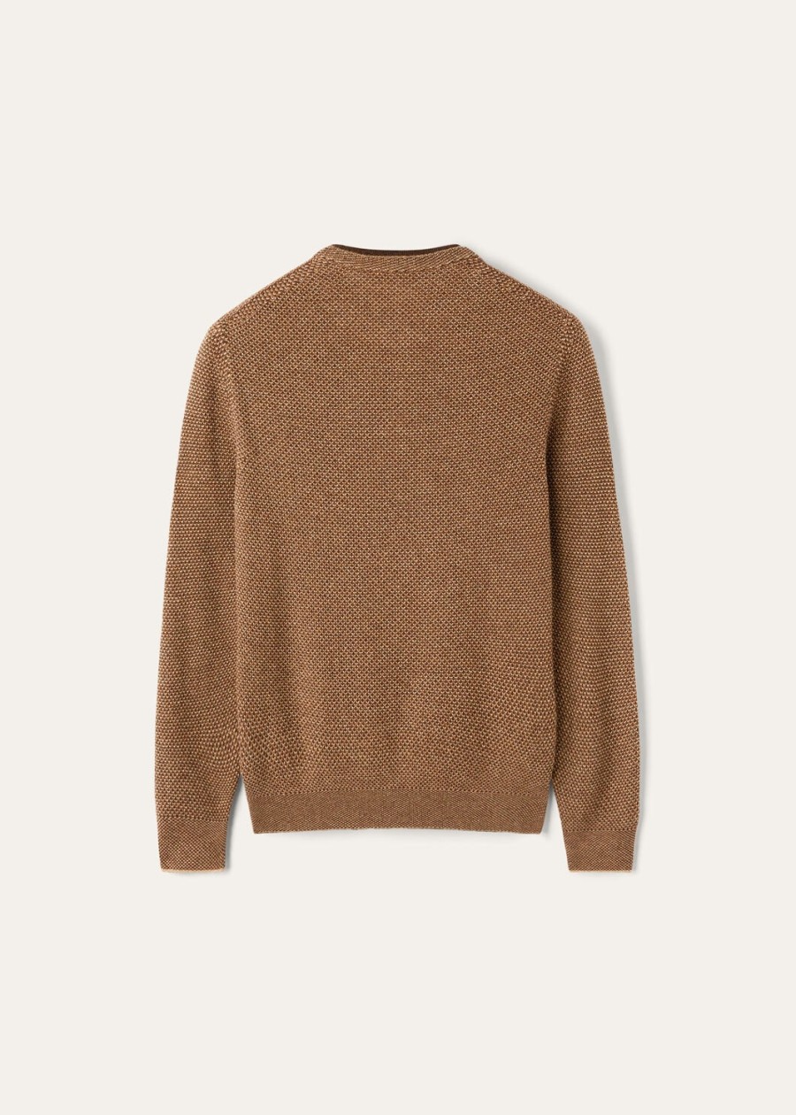 city pull crewneck baby cashmere golden wheatcocoa truffle