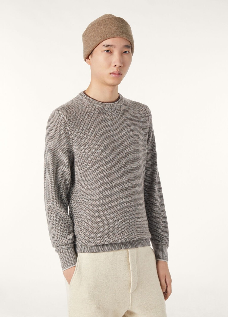 city pull crewneck baby cashmere waves on the cliff
