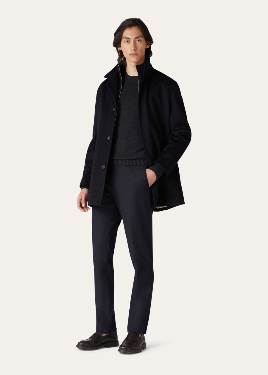 parksville crewneck baby cashmere zwartgrijs melange