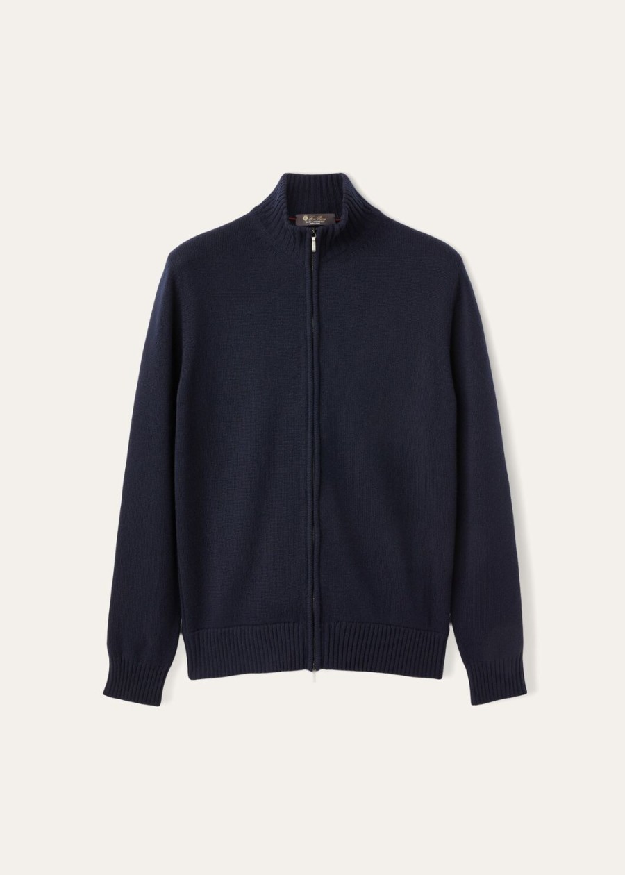 parksville bomber baby cashmere jacket marineblauw