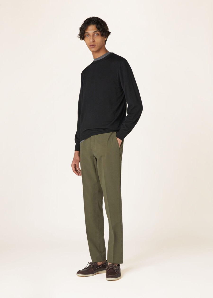 cash light crewneck cashmere zwart
