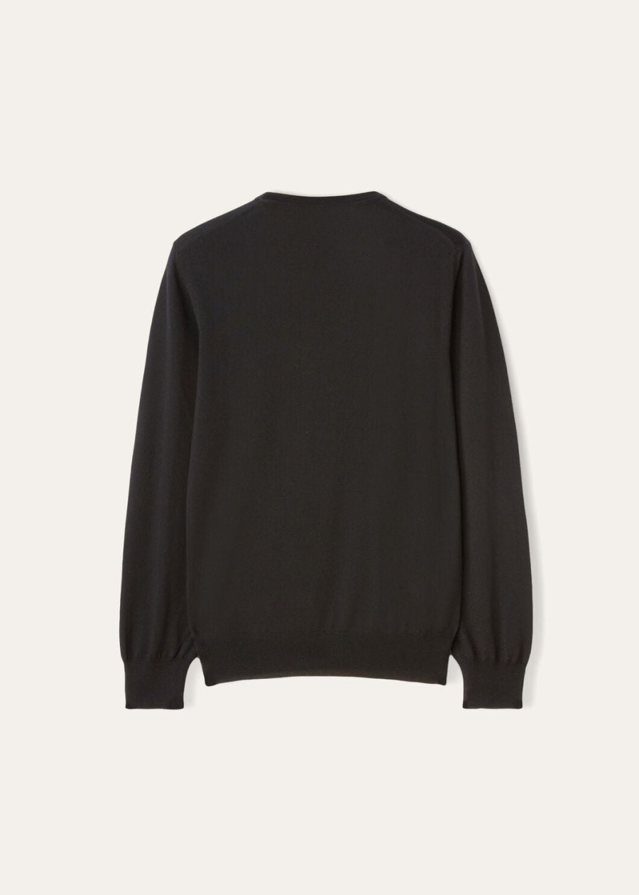cash light crewneck cashmere zwart