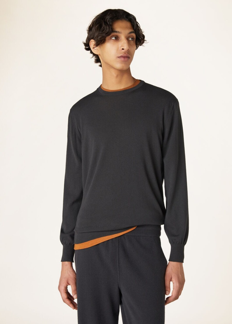cash light crewneck cashmere caviar