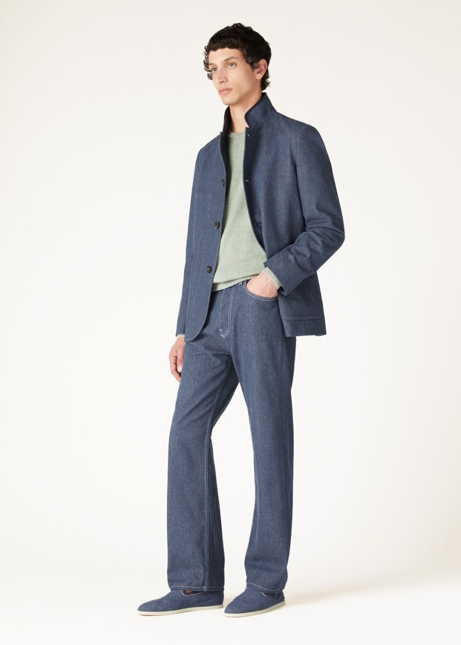 loro cashmere crewneck light ivy trellis melange