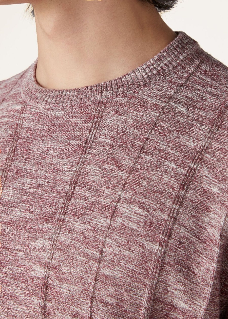 tori crewneck in zijde met kersenjam-effect