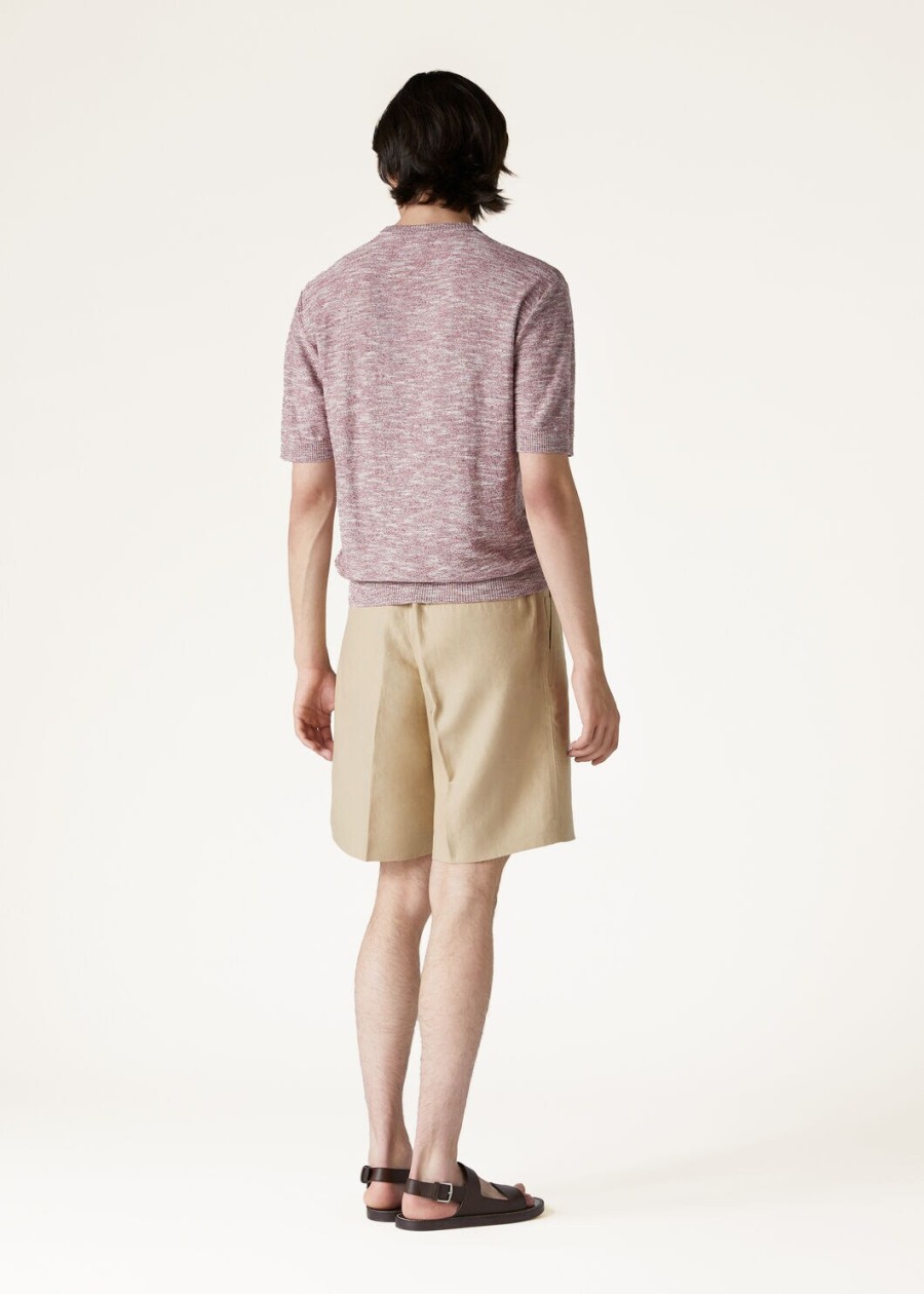 tori crewneck in zijde met kersenjam-effect