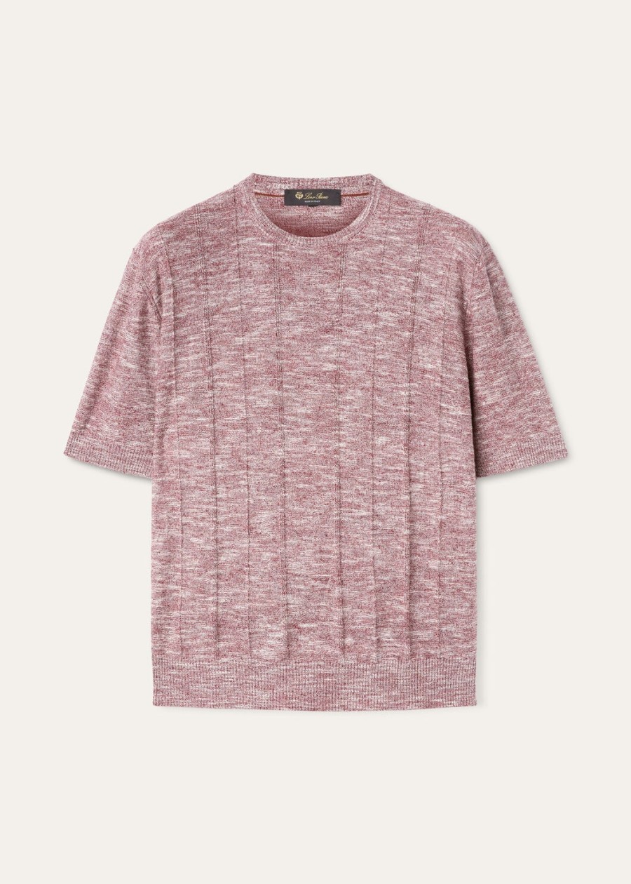 tori crewneck in zijde met kersenjam-effect