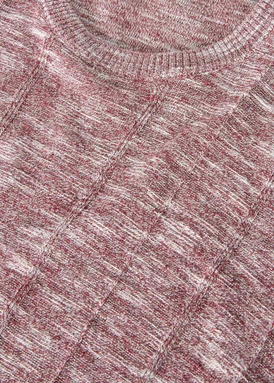 tori crewneck in zijde met kersenjam-effect