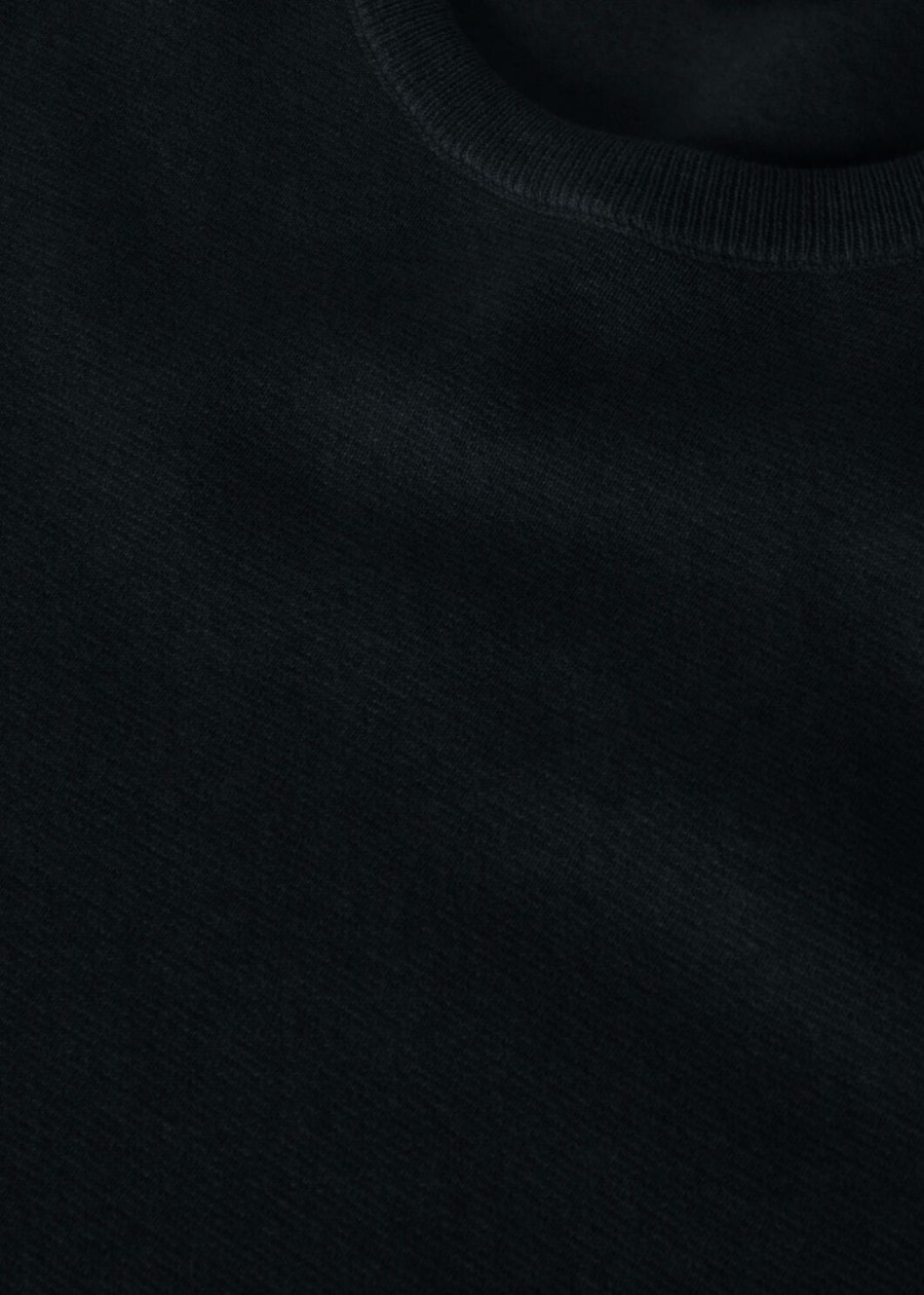 cashmere wish trui met ronde hals lichtblauw marineblauw