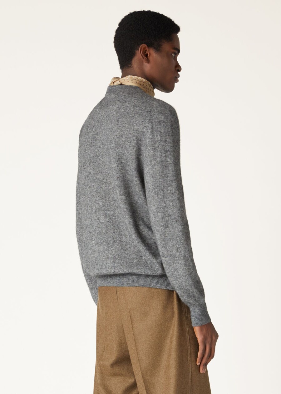 camino crewneck zijde kasjmier grijs melange
