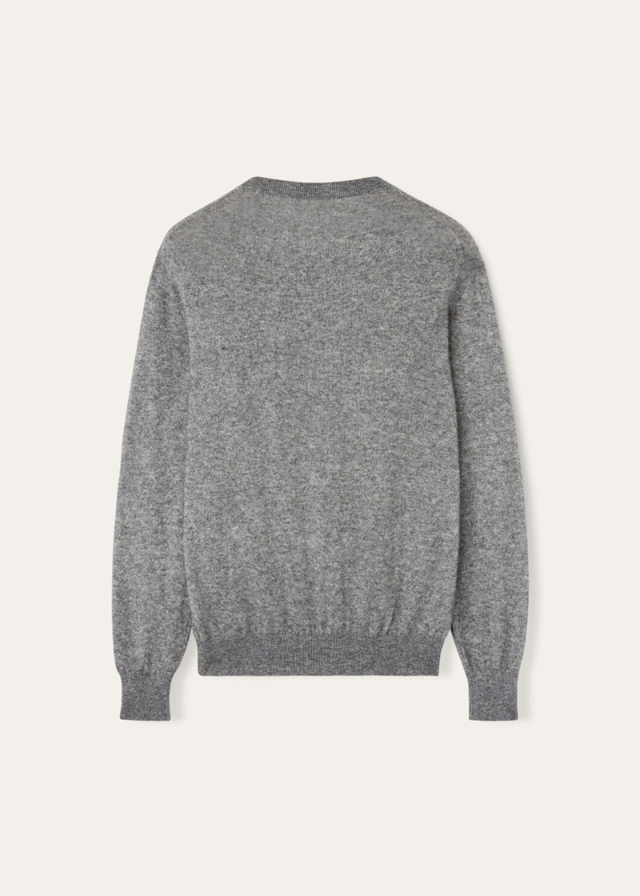 camino crewneck zijde kasjmier grijs melange