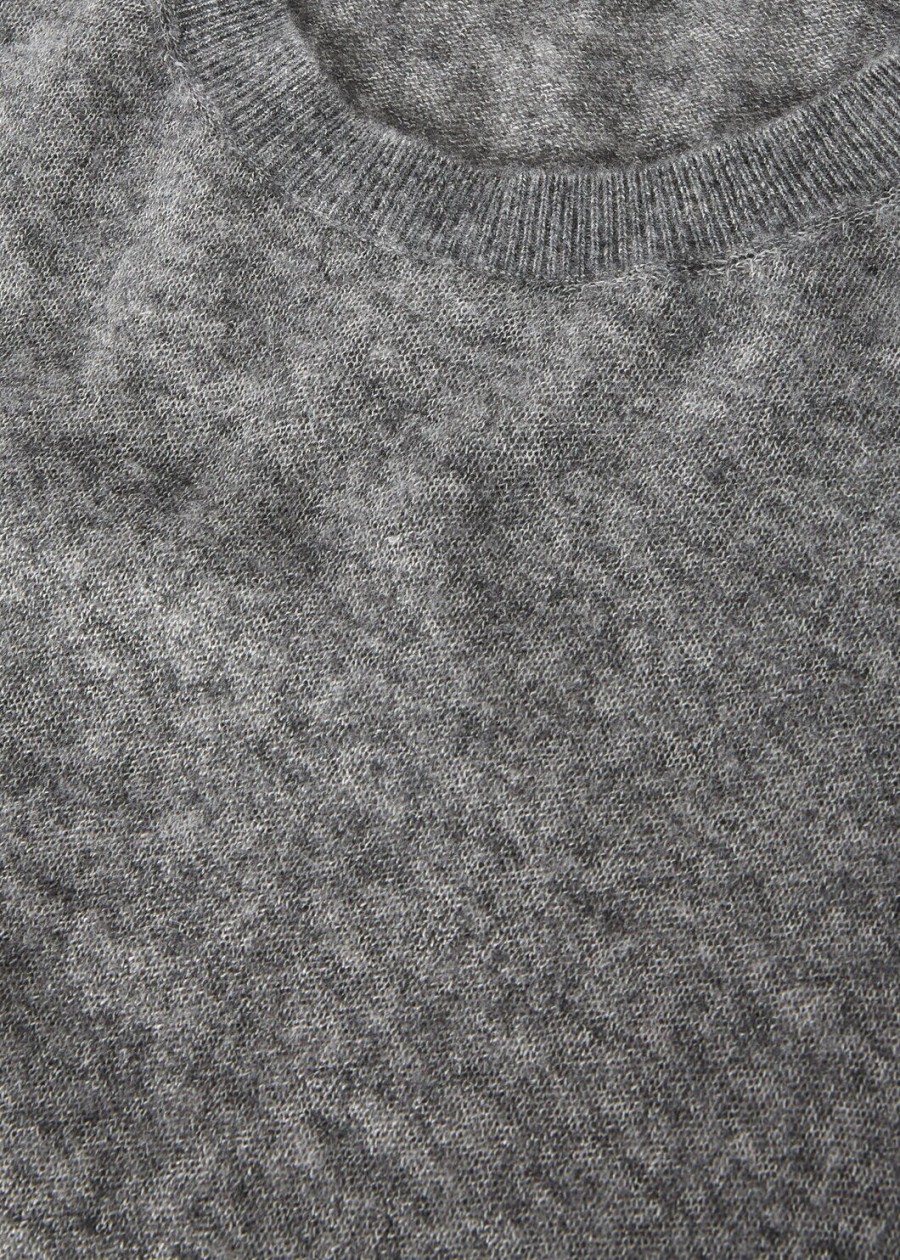 camino crewneck zijde kasjmier grijs melange