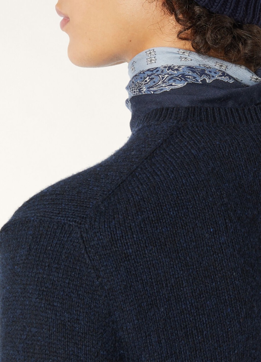 fobello baby cashmere balzello melange met ronde hals