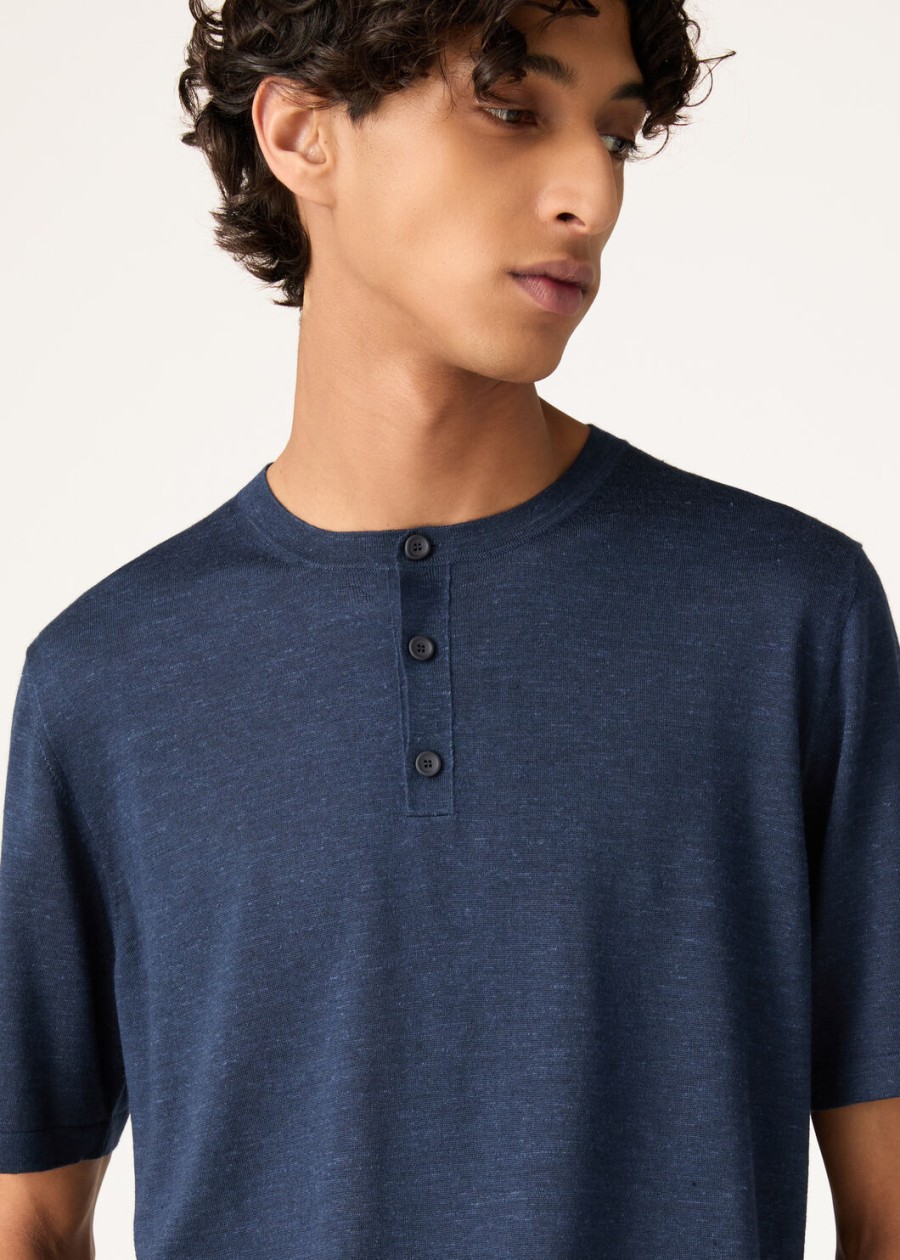 donker leigrijs kasjmier zijden poloshirt