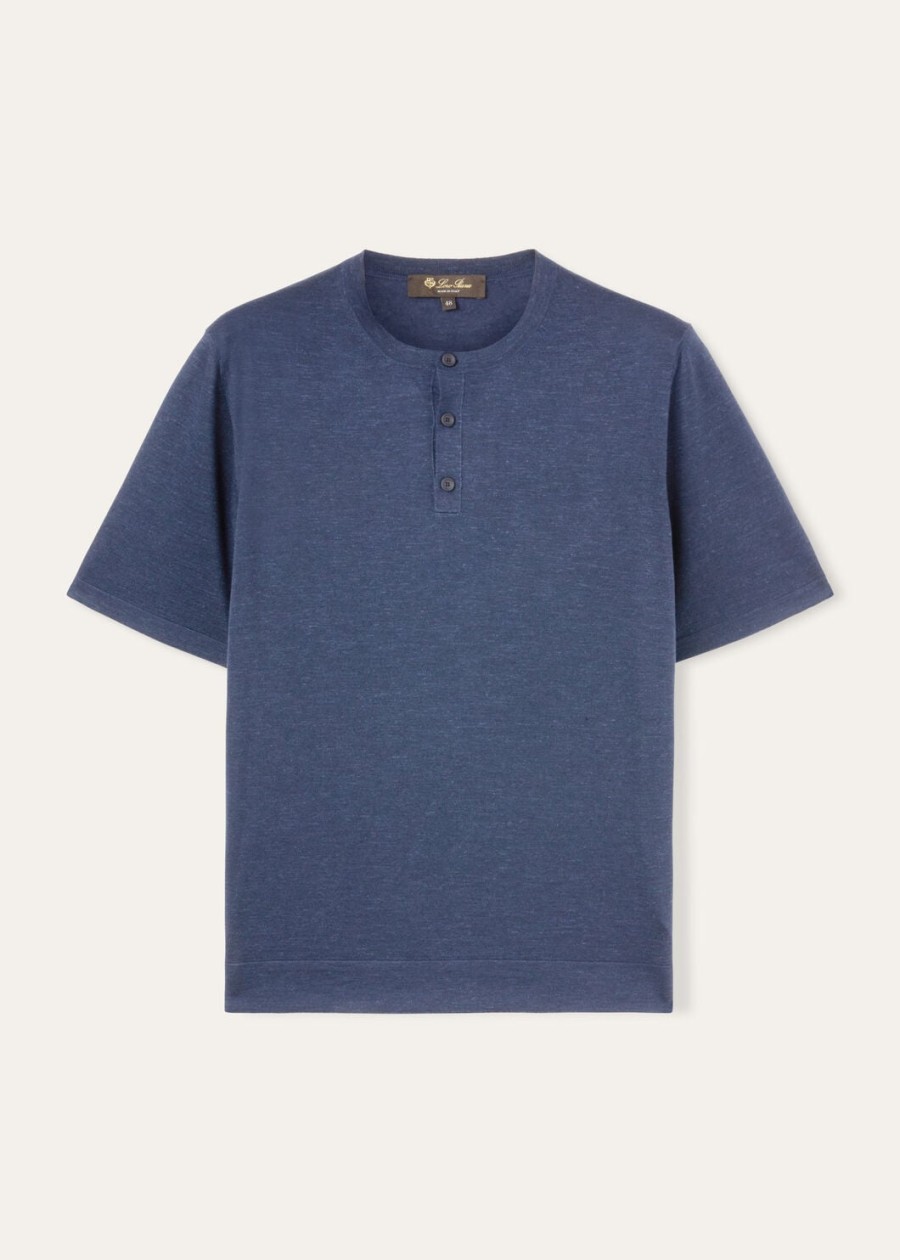 donker leigrijs kasjmier zijden poloshirt