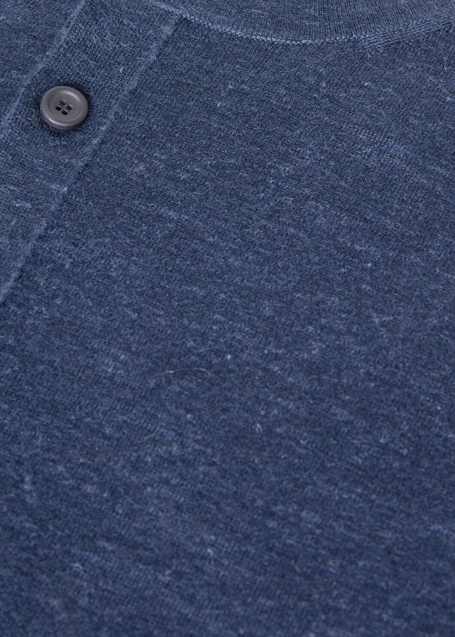 donker leigrijs kasjmier zijden poloshirt