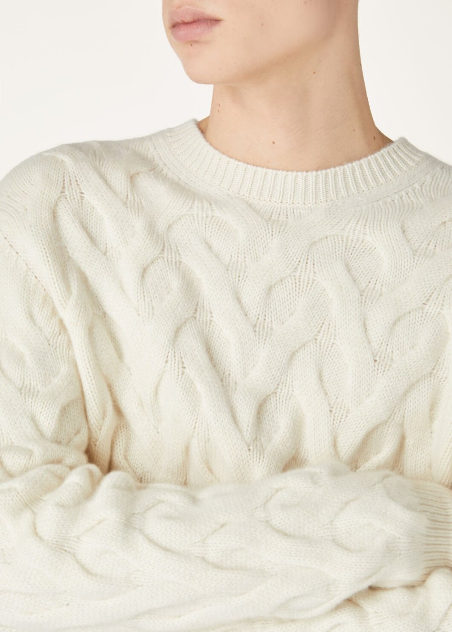 coconing crewneck baby cashmere white snow