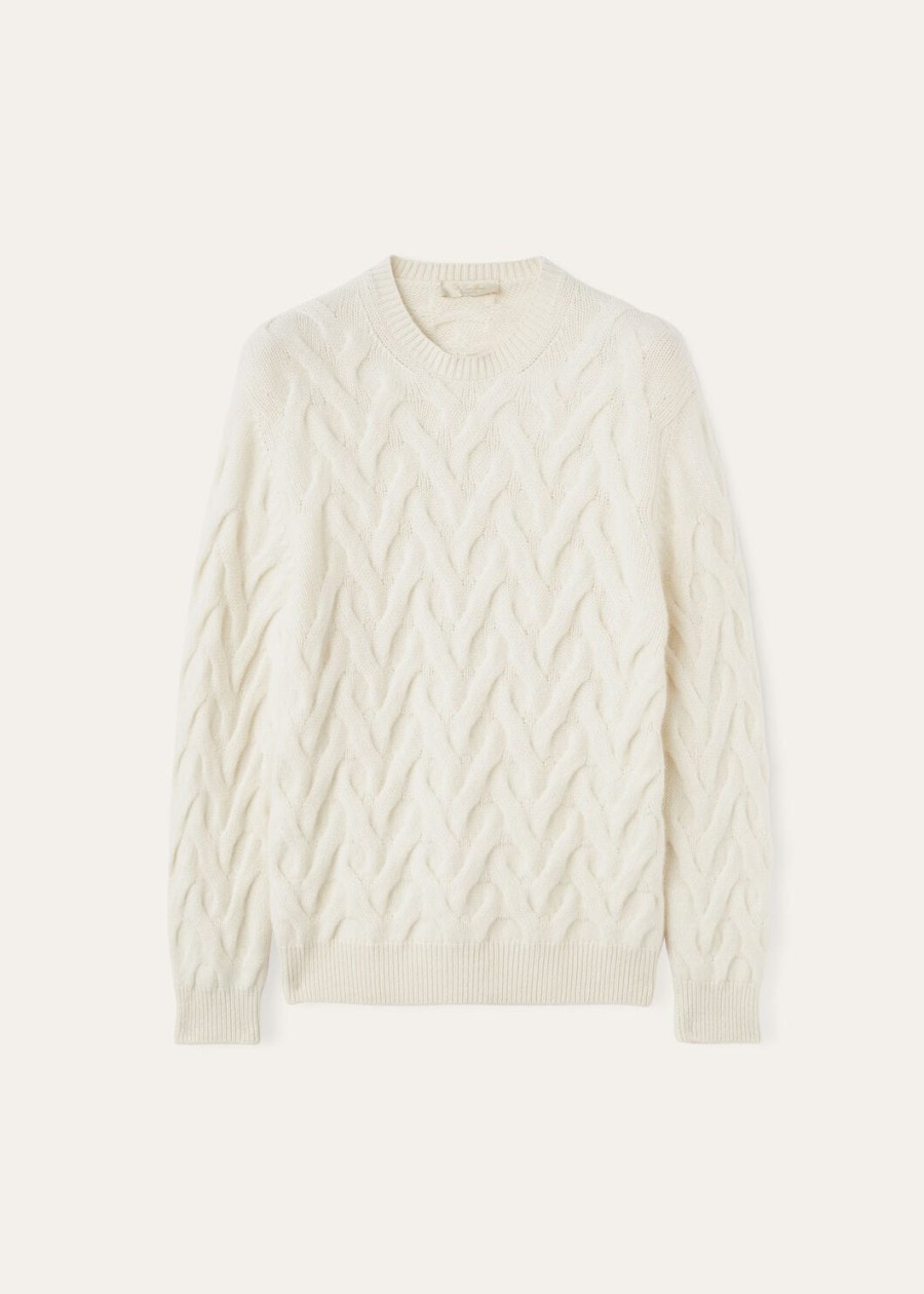 coconing crewneck baby cashmere white snow