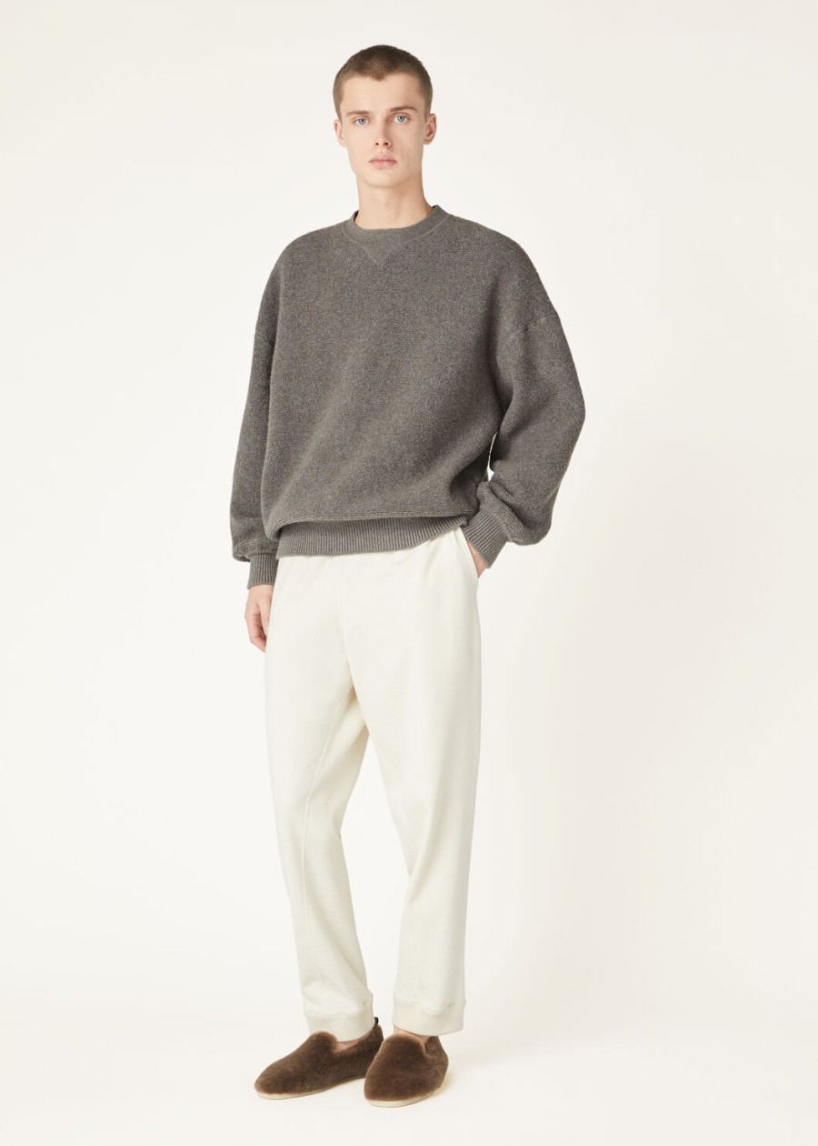 coconing crewneck van kasjmier scheerwol met peer-melange