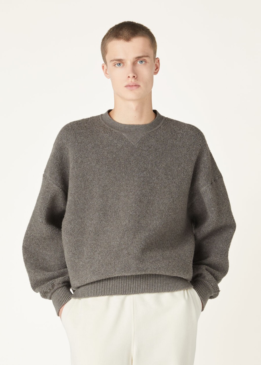 coconing crewneck van kasjmier scheerwol met peer-melange
