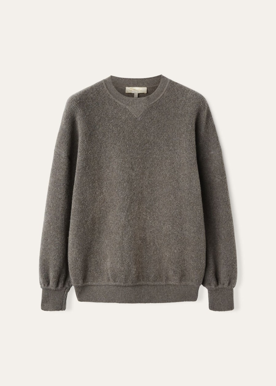 coconing crewneck van kasjmier scheerwol met peer-melange