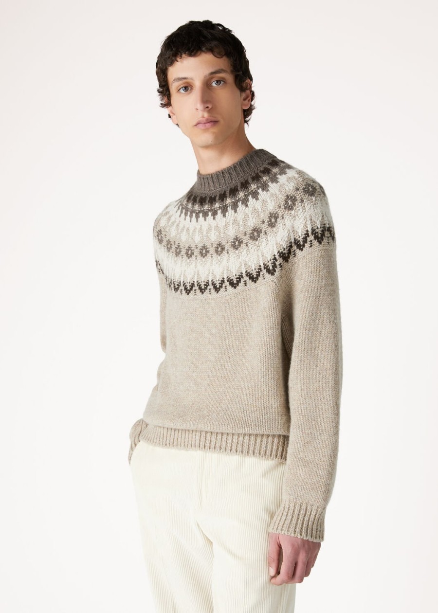 alpe pile crewneck kasjmier beigeshadow melange