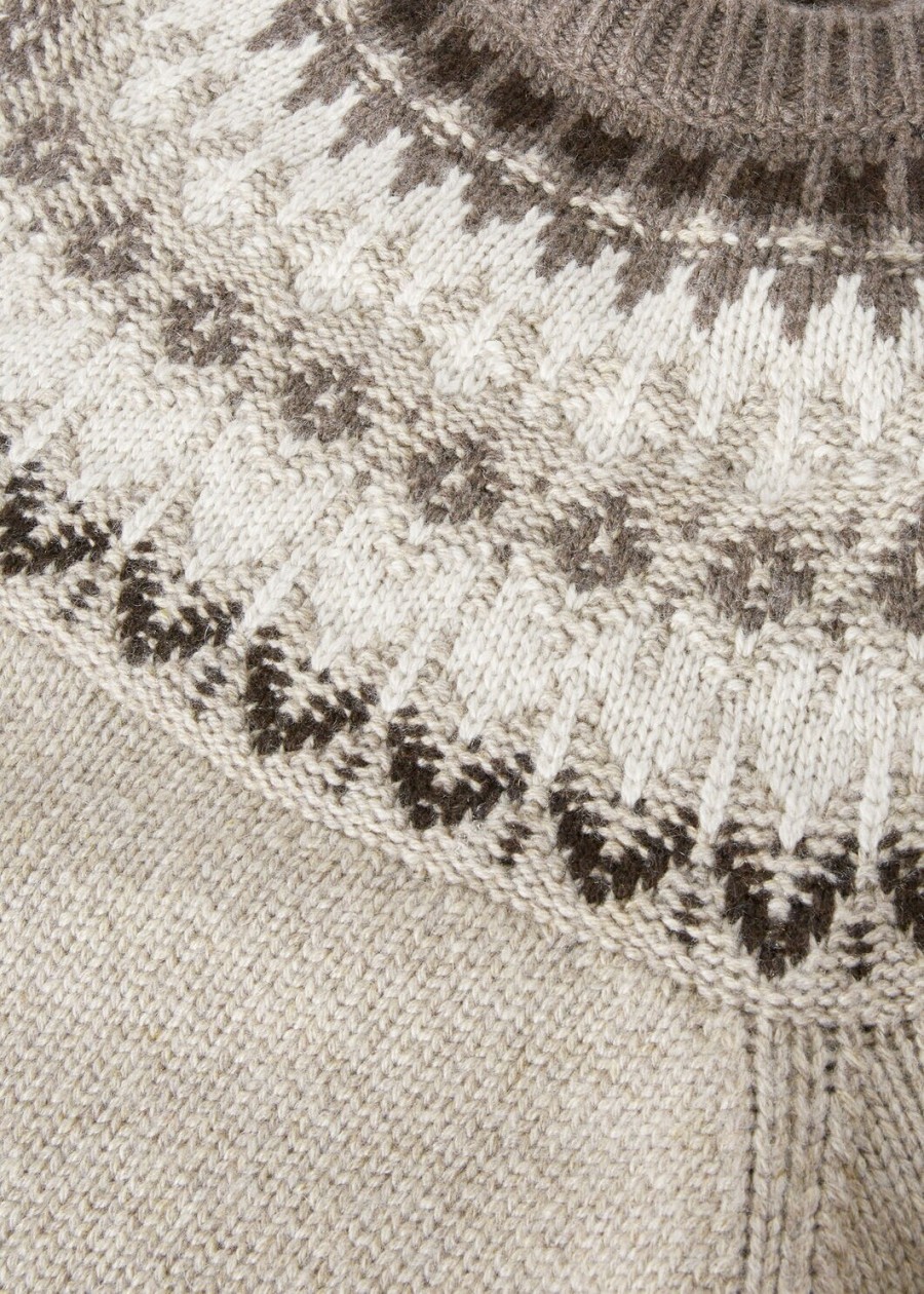 alpe pile crewneck kasjmier beigeshadow melange
