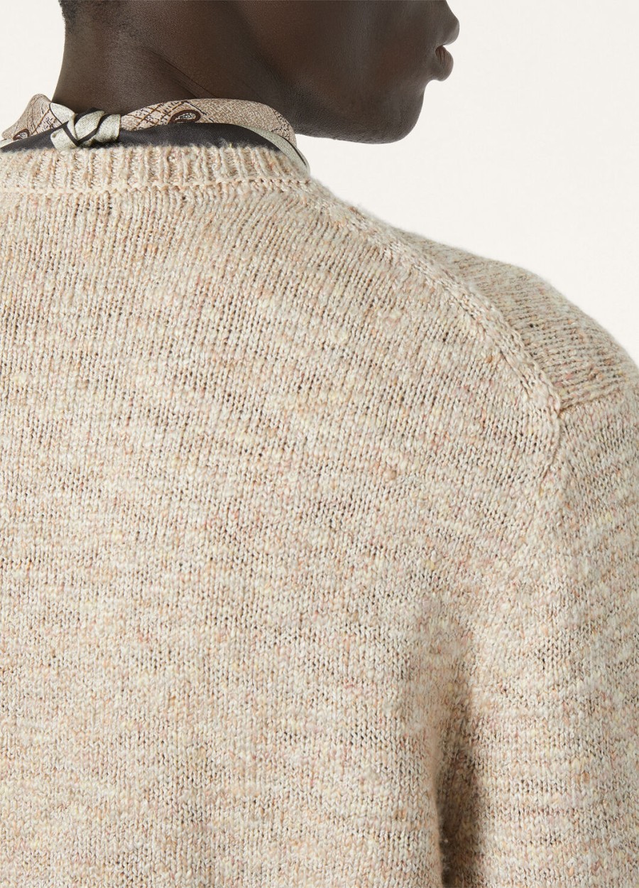 verbania crewneck in zijde-kasjmier hooiveld