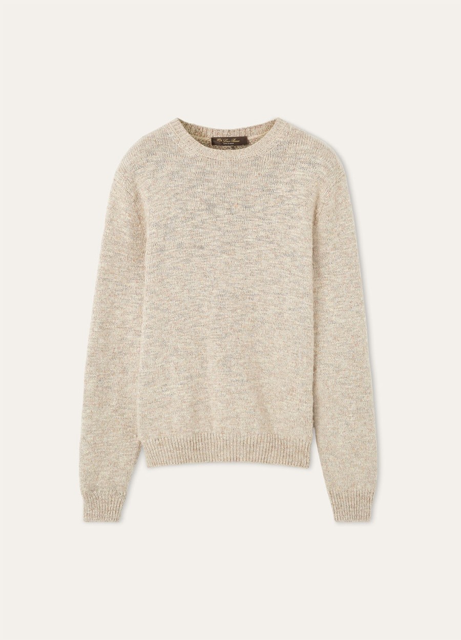 verbania crewneck in zijde-kasjmier hooiveld