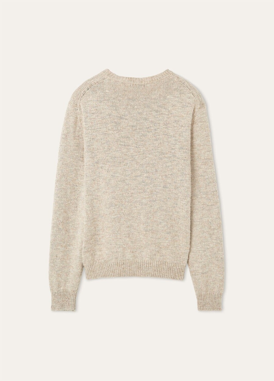 verbania crewneck in zijde-kasjmier hooiveld