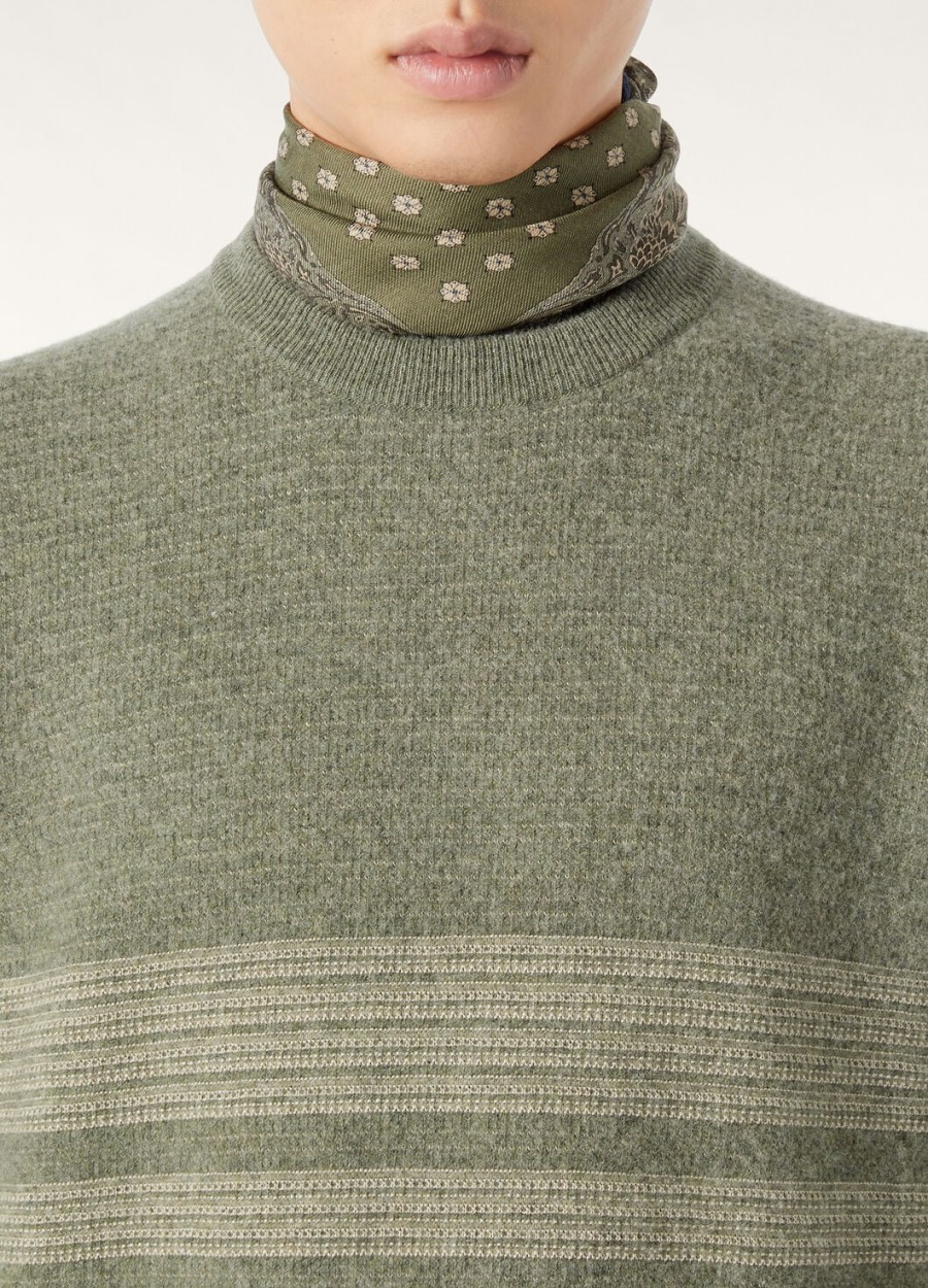 oggebbio crewneck katoen scheerwol salie thee