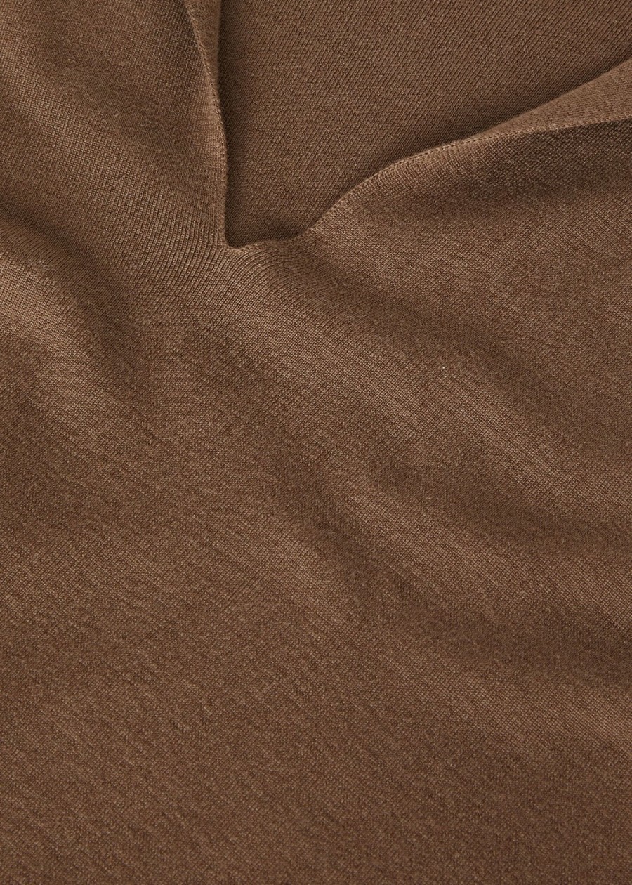 siena katoen-zijden poloshirt in de kleur tawny bark
