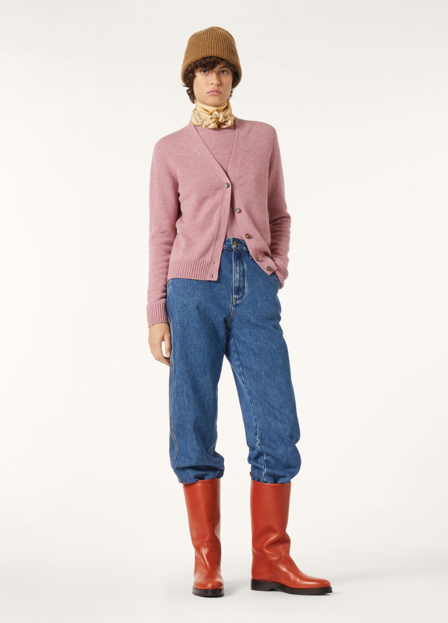 parksville crewneck baby cashmere paarse chips melange