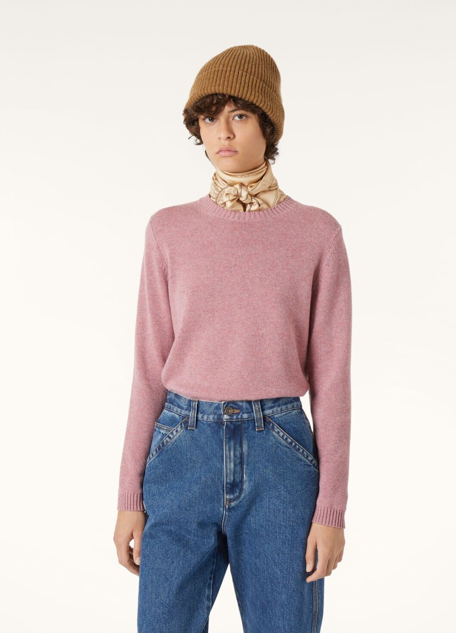 parksville crewneck baby cashmere paarse chips melange