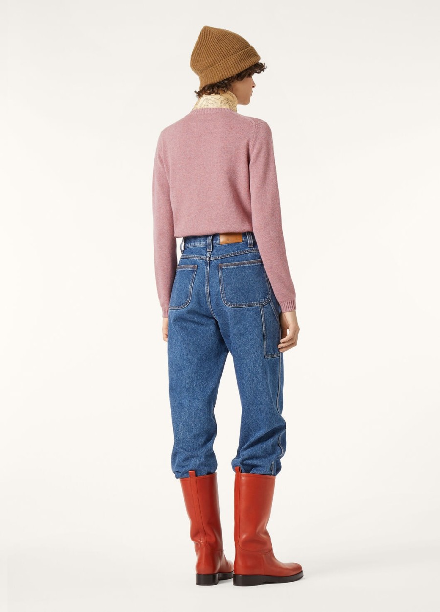 parksville crewneck baby cashmere paarse chips melange