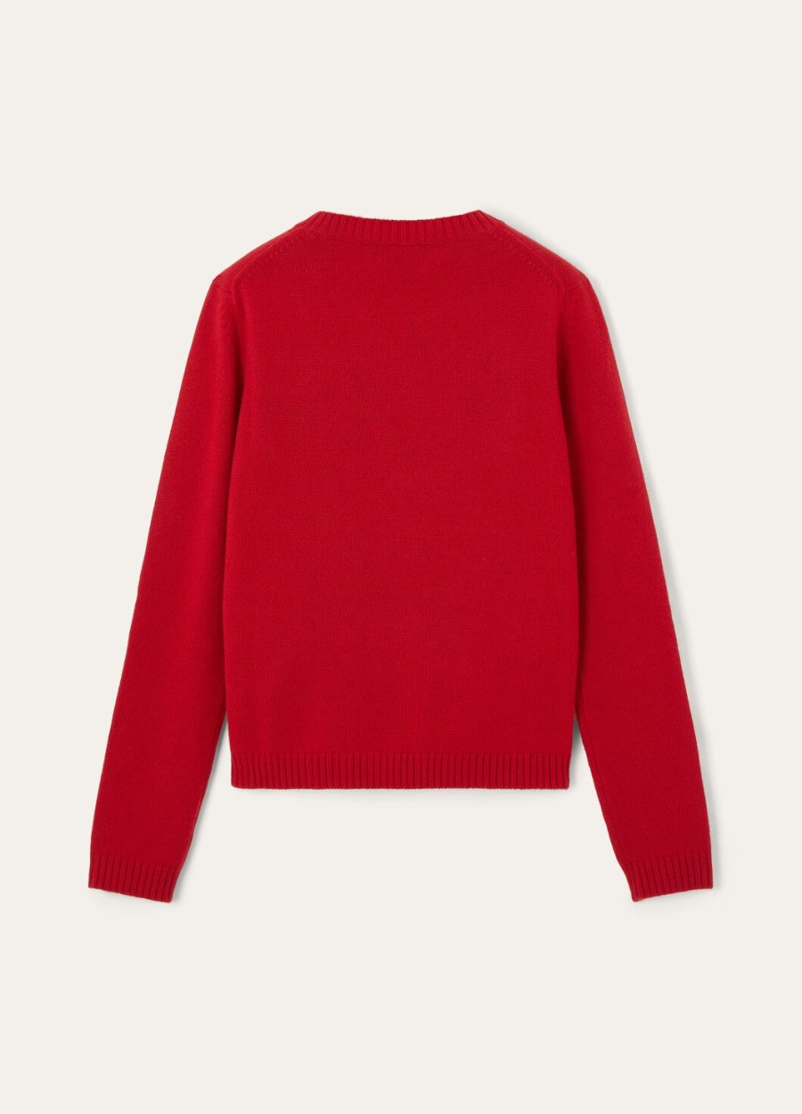 parksville crewneck baby cashmere candy apple red