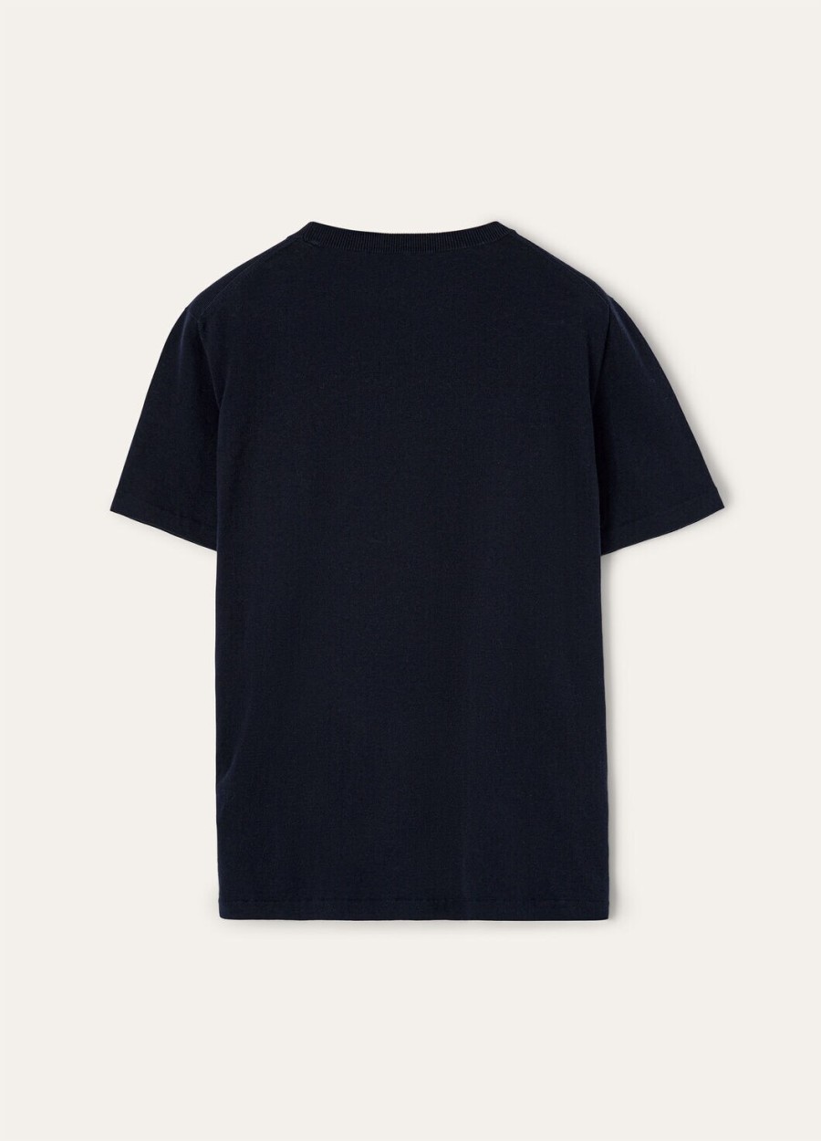 angera crewneck katoen marineblauw