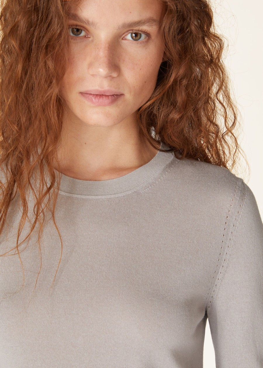 neo piuma crewneck cashmere azure greydenim blue
