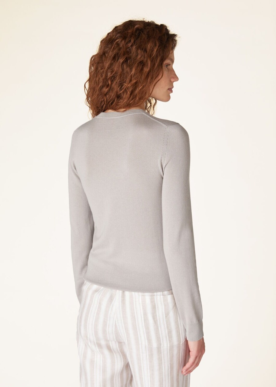 neo piuma crewneck cashmere azure greydenim blue