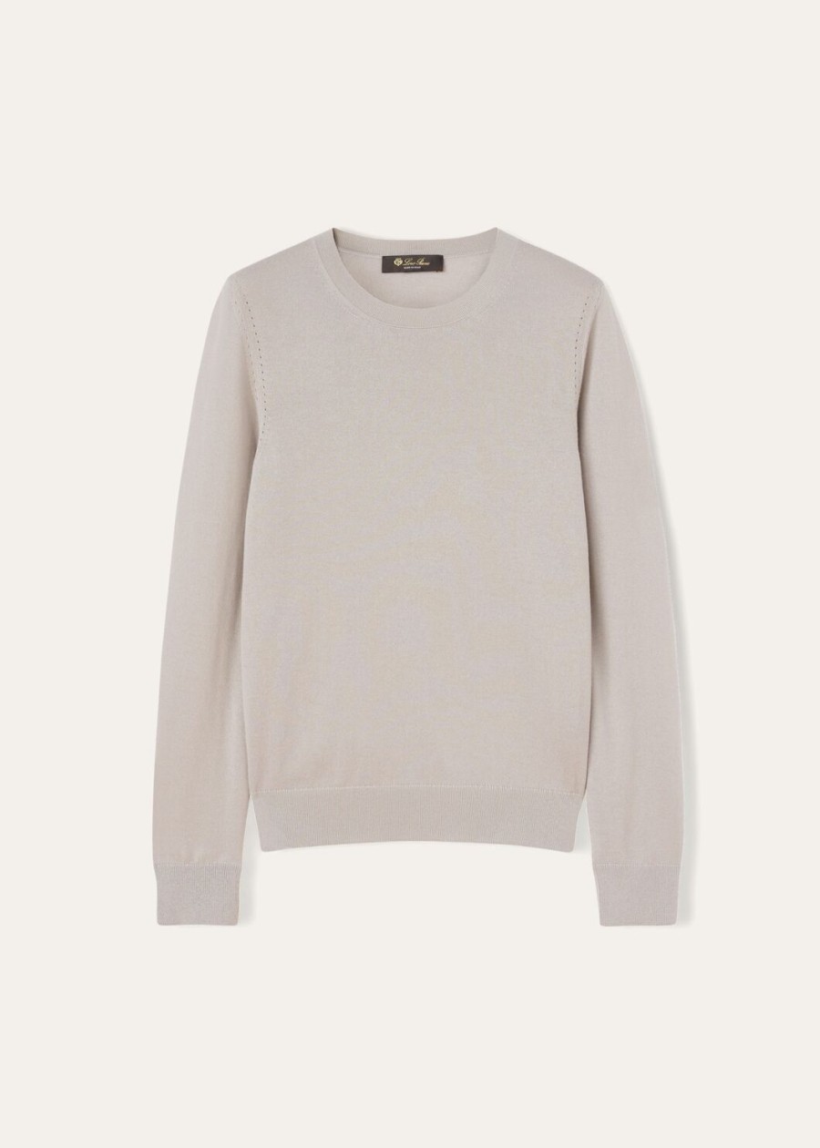 neo piuma crewneck cashmere azure greydenim blue