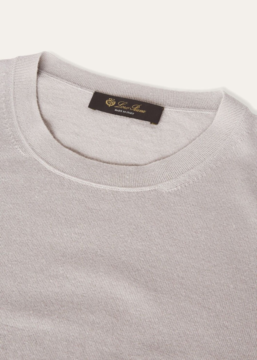 neo piuma crewneck cashmere azure greydenim blue